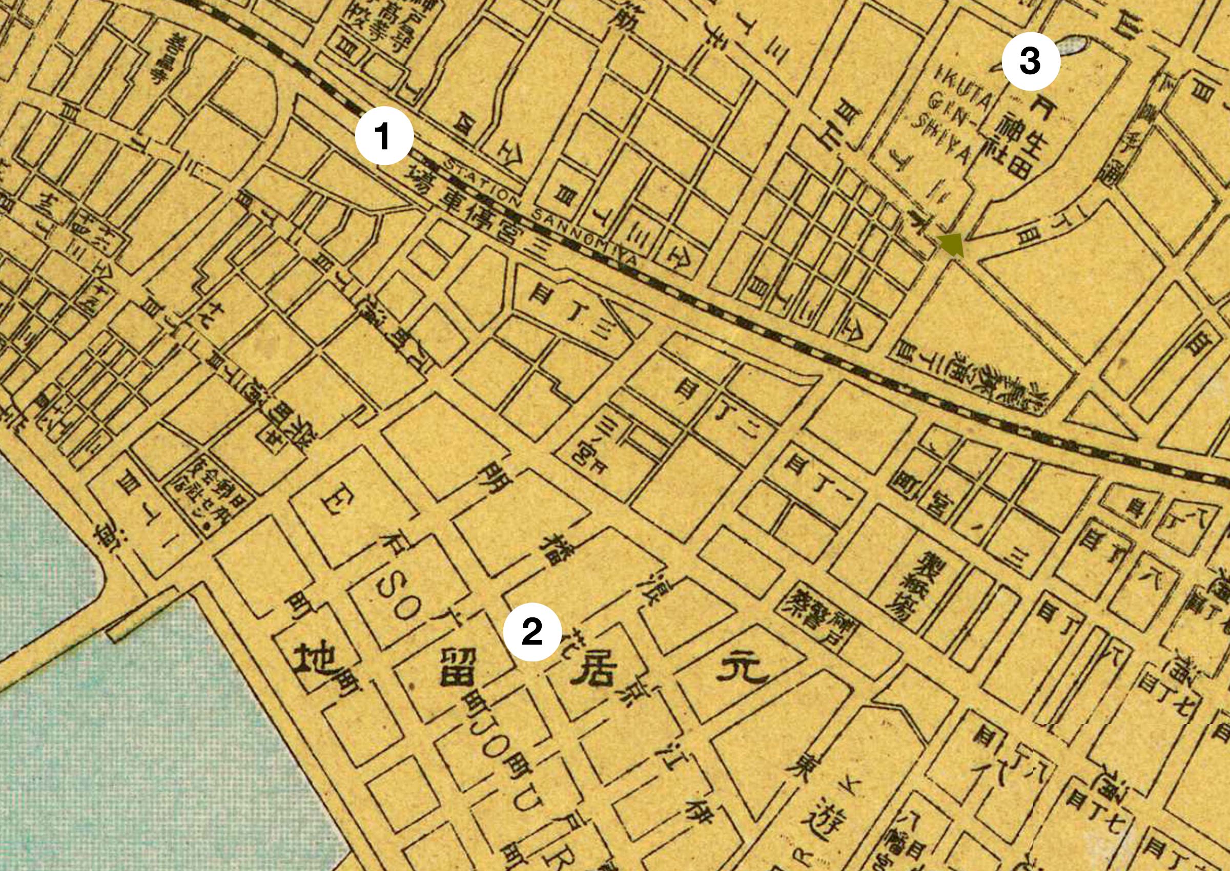 1891 Map of Kobe